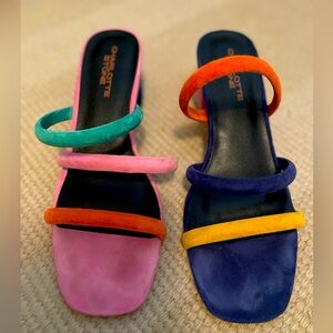 Charlotte Stone belle mule heel multicolor size 8